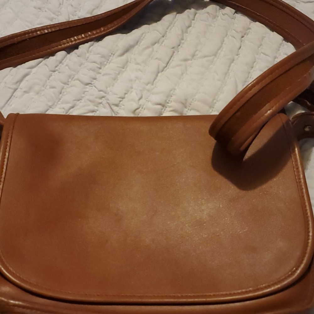 Classic coach leather crossbody
